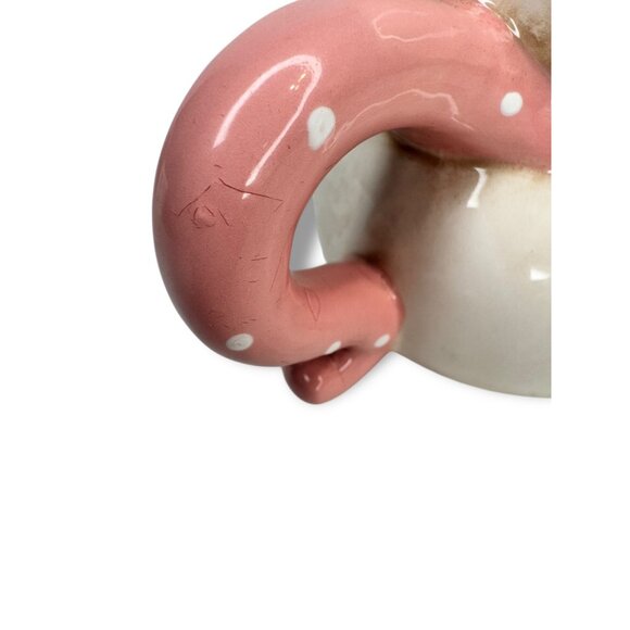 Johanna Parker Snowman Ceramic Mug White Pink Polk A Dot - Picture 8 of 8